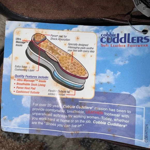 Cobbie Cuddlers Womens Brown Clog Shoe Shoes Ultra Massage Leather 8M EU 39 - Picture 2 of 4